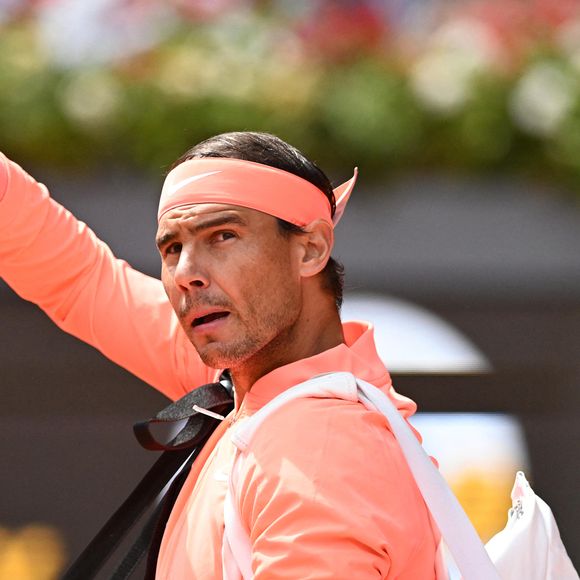 Rafael Nadal lors du tournoi de tennis Mutua à Madrid, le 29 avril 2024. Europa Press / Bestimage