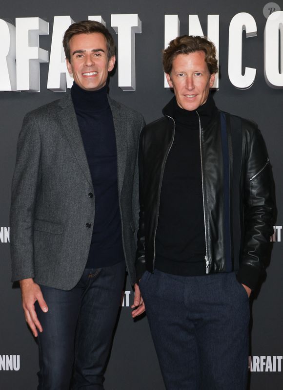 Jean-Baptiste Marteau et son compagnon Jean de Reynal - Avant-première du film "Un parfait inconnu" au Grand Rex à Paris le 15 janvier 2025. © Coadic Guirec/Bestimage