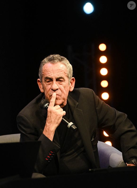 Exclusif -  Thierry Ardisson a donné une conférence vendredi 28 janvier dans le cadre du PIDS Enghien (Pids Enghien - Le festival des effets spéciaux) à propos de sa nouvelle émission « Hôtel du temps ». Elle arrivera en mai sur France 2. Le premier numéro est consacré à Jean Gabin. © Guirec Coadic / Bestimage