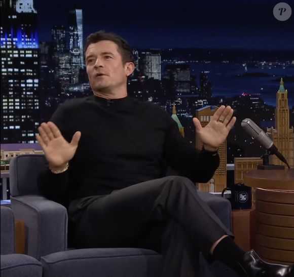 Orlando Bloom est un célèbre acteur principalement connu pour ses rôles dans "Le Seigneur des Anneaux" et "Pirates des Caraïbes"

Orlando Bloom dans le Tonight Show sur NBC.
Crédit : JLPPA / Bestimage