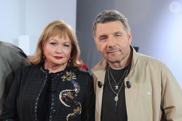 Catherine Jacob et Philippe Lellouche lors de l'enregistrement de l'émission "Vivement dimanche" au studio Rive Gauche, présentée par M.Drucker avec une diffusion sur France 3 le 8 mars 2026, à Paris, France, le 25 février 2026. © Guillaume Gaffiot/Bestimage