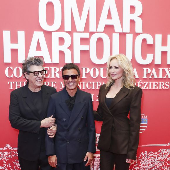 Exclusif -  Adriana Karembeu et son compagnon Marc Lavoine, Omar Harfouch - Concerto pour la paix de Omar Harfouch au théâtre de Béziers le 8 mai 2025. © Jack Tribeca / Bestimage