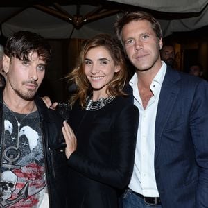 Steven Klein, Clotilde Courau (princesse de Savoie) et le prince Emmanuel Philibert de Savoie lors du dîner de la soirée "Vogue 50 Archive" lors de la fashion week de Milan, le 21 septembre 2014.