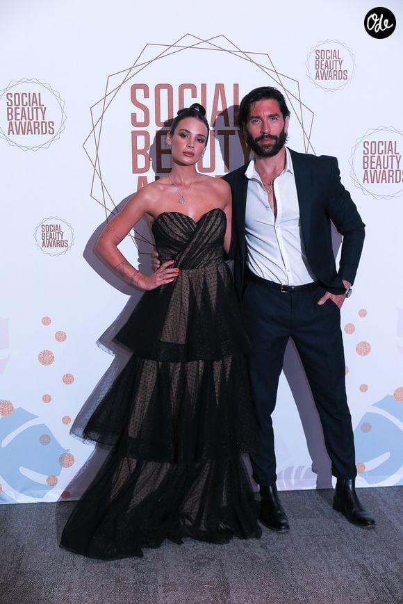 Exclusif - Jade Leboeuf et son mari Stéphane Rodrigues - Soirée de gala et remise des prix des 6ème Social Beauty Awards de "Easyparapharmacie fête le Printemps" à l'hôtel BeachComber French Riviera de Sophia Antipolis (Biot), le 27 avril 2019. Toutes les influenceuses étaient habillées en C. Guillarmé pour cet évènement autour de la beauté et du bien-être.