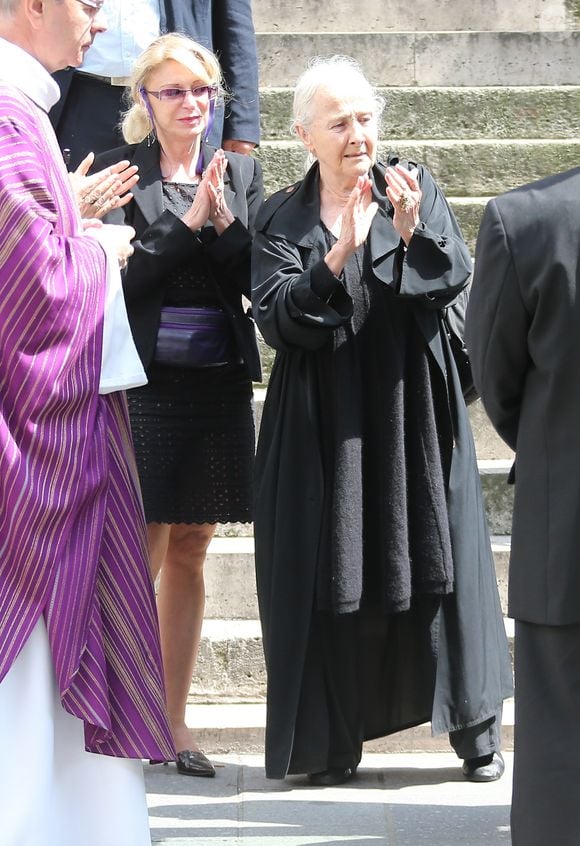 Catherine Samie - Funerailles de Dominique Constanza en l'eglise Saint Roch a Paris le 1er juillet 2013.  
GENGIS BORDENAVE / BESTIMAGE
