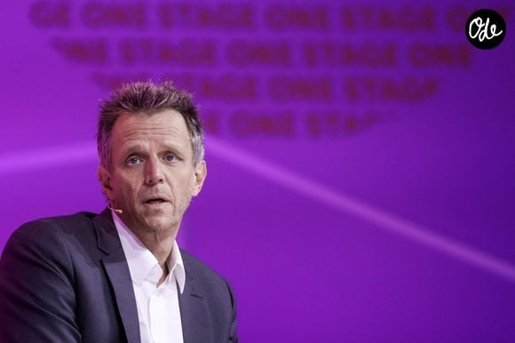 Alexandre Bompard, président-directeur général de Carrefour et le président-directeur général de la multinationale française de publicité et de relations publiques Publicis Groupe, Arthur Sadoun durant un débat au salon Viva Technology (VivaTech 2023) au Paris Expo Porte de Versailles à Paris, France, le 15 juin 2023. © Stéphane Lemouton/Bestimage