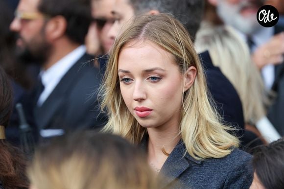 La princesse Maria Chiara de Bourbon des Deux-Siciles Sortie des obsèques de Mathilde Favier en l'église Saint-Sulpice à Paris le 31 aout 2026. © Dominique Jacovides-Cyril Moreau/Bestimage