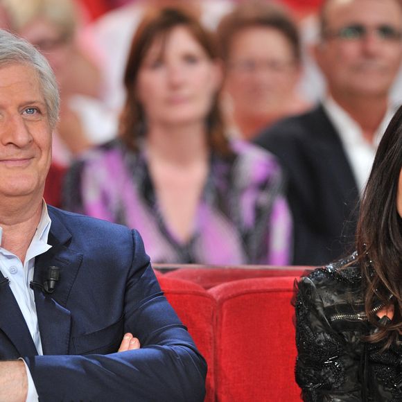 Patrick Sébastien et Nana lors d'un enregistrement de "Vivement dimanche", le 6 octobre 2011 © Guillaume Gaffiot /Bestimage