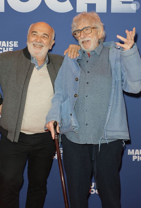 Le film, réalisé par Gérard Jugnot, s’inspire de l’histoire vraie de Guy Joao.

Gérard Jugnot et Pierre Richard - Avant-première du film "Mauvaise pioche" au Publicis Cinémas à Paris le 23 mars 2026. © Coadic Guirec/Bestimage