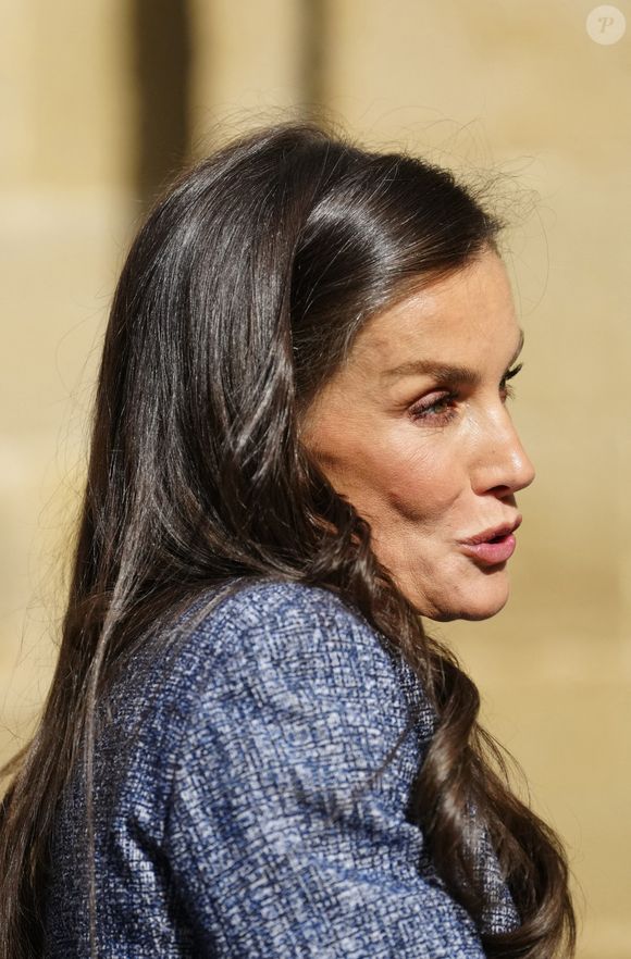 Le roi Felipe VI et la reine Letizia d’Espagne, la princesse Leonor visitent Olite, le 27 septembre 2025. LALO YASKY / BESTIMAGE