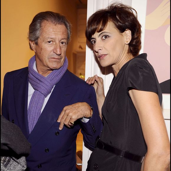 Philippe Junot, Ines De La Fressange - Présentation du livre "Fashion Victim" de Michael Roberts dans la boutique Roger Vivier, Paris Fashion Week S/S 2009.
