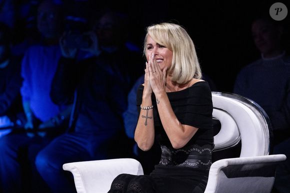 Exclusif - Laeticia Hallyday - Enregistrement de l'émission "La chanson secrète", présentée par N.Aliagas 
© Guillaume Gaffiot-Cyril Moreau / Bestimage