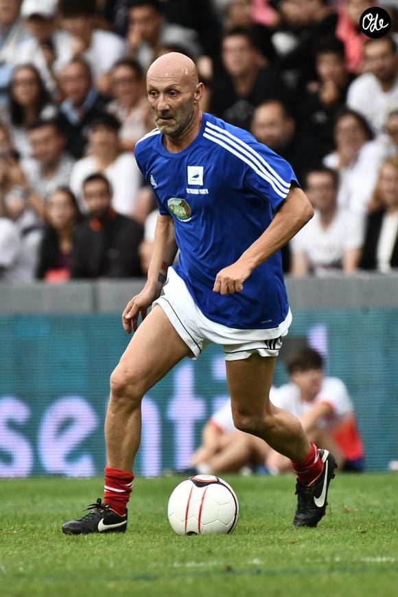 Fabien Barthez - Les champions du monde de 98 ont défié les rugbymen du Stade toulousain lors d'une rencontre caritative pour l’association de Pascal Olmeta "Un sourire, un espoir pour la vie" sur la pelouse du stade Ernest Wallon à Toulouse, France, le 10 juillet 2017. © Agence/Bestimage