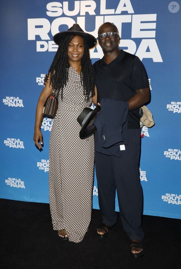 Lilian Thuram et sa femme Kareen Guiock-Thuram - Avant-Première "Sur la Route de Papa" UGC Bercy à Paris le 16 juin 2025. © Marc Ausset-Lacroix/Bestimage