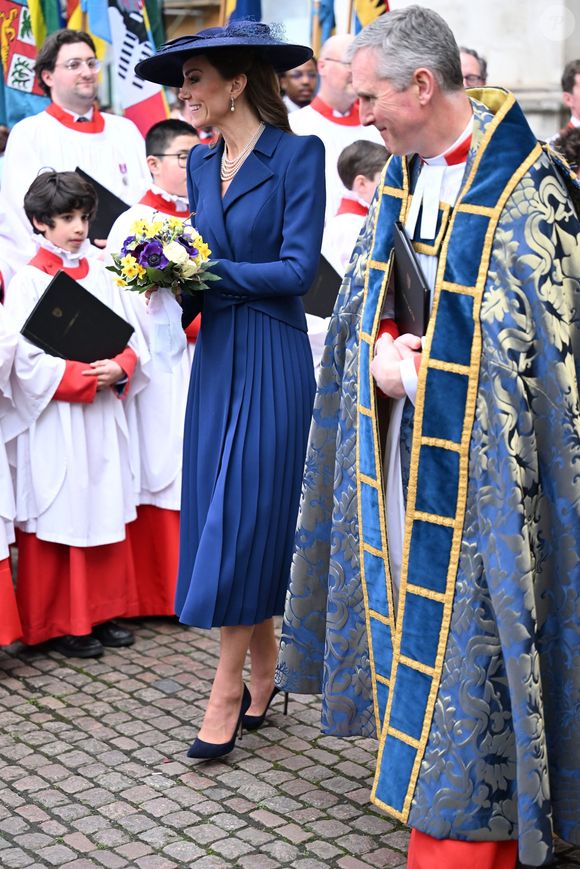 Catherine - Princesse de Galles quitte le service annuel de célébration du Jour du Commonwealth à l'Abbaye de Westminster, Londres. Backgrid UK/ Bestimage