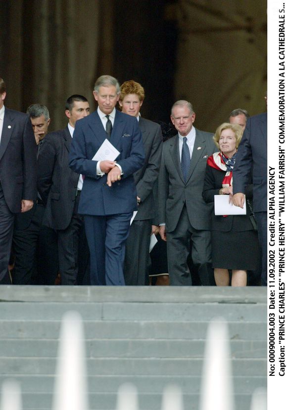 Prince Charles, prince Harry - Commémoration à la Cathédrale Saint-Paul en hommage aux attentats du 11 septembre 2001, à Londres. ©ALPHA AGENCY / BESTIMAGE
