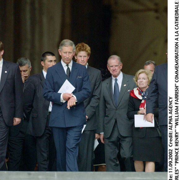 Prince Charles, prince Harry - Commémoration à la Cathédrale Saint-Paul en hommage aux attentats du 11 septembre 2001, à Londres. ©ALPHA AGENCY / BESTIMAGE