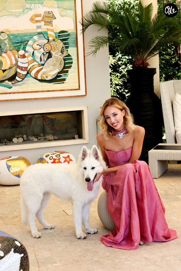 Exclusif - la princesse Maria Chiara de Bourbon des Deux-Siciles lors d'un rendez-vous photo au Chateau de Saint-Tropez le 28 août 2024. 
© Claudia Albuquerque / Bestimage