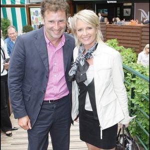 Pierre Sled et Sophie Davant à Roland-Garros en 2008. RINDOFF-JACOVIDES / BESTIMAGE