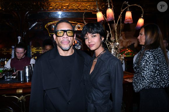 JoeyStarr et sa compagne Pauline Latchoumanin lors de la soirée Omar Harfouch "Dîner chez Maxim's" à Paris le 9 octobre 2024. © Rachid Bellak / Bestimage