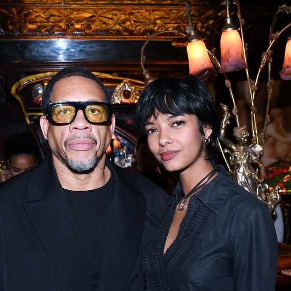 JoeyStarr et sa compagne Pauline Latchoumanin lors de la soirée Omar Harfouch "Dîner chez Maxim's" à Paris le 9 octobre 2024. © Rachid Bellak / Bestimage