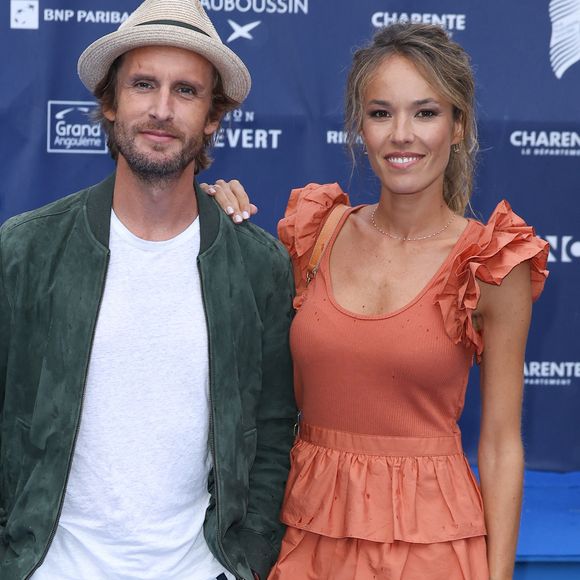 Philippe Lacheau et Elodie Fontan - Arrivées sur le tapis bleu de la 16ème édition du festival du film francophone de Angoulême le 26 août 2023. © Coadic Guirec / Bestimage
