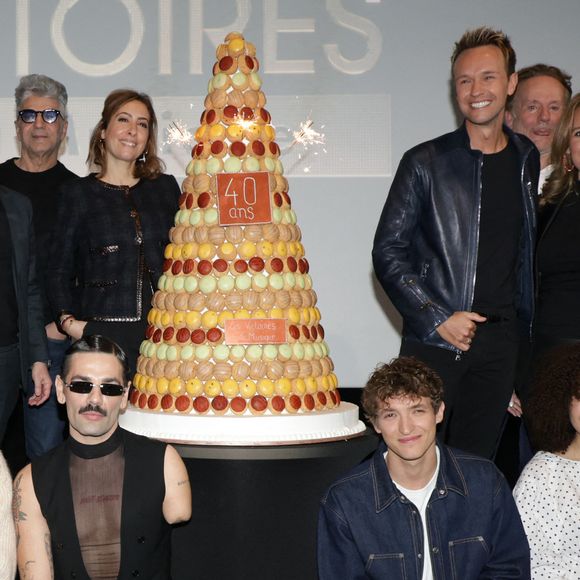 Exclusif - Virginie Petit, directrice artistique des Victoires, Vincent Frèrebeau, président des Victoires, Didier Varrod, directeur musical des antennes de Radio France, Léa Salamé, Cyril Féraud, Alexandra Redde-Amiel, directrice des divertissements et des jeux du groupe France Télévisions, Jean-Philippe Lemonnier, producteur des Victoires, Octavie de Tournemire, directrice executive des cérémonies, Solann, Pierre Garnier,  Lucky Love, Aliocha Schneider, Yoa, Styleto lors de la conférence de presse à l'occasion des quarante ans des Victoires de la Musique dans les locaux de France Télévisions le 13 janvier 2025 en présence des révélations masculines et féminines de l'année.

 La Cérémonie des 40èmes Victoires de la Musique se tiendra en direct de la Seine Musicale vendredi 14 février 2025. Elle sera diffusée sur France 2 et France Inter à partir de 21h10 et présentée par L.Salamé et C.Féraud.

© Coadic Guirec / Bestimage