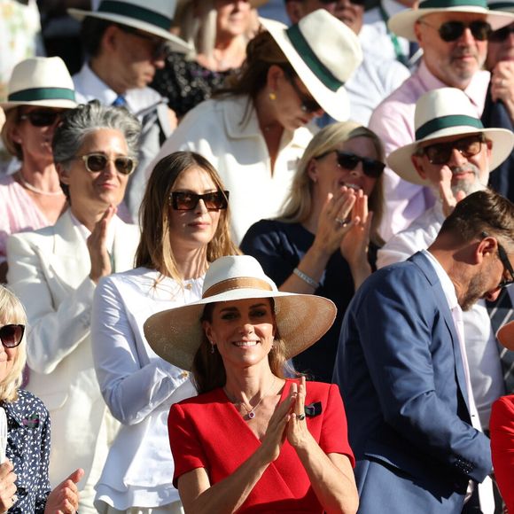 Deborah Jevans, Catherine, princesse de Galles (Catherine « Kate » Middleton, princesse de Galles) et Martina Navratilova, photographiées lors de la treizième journée du tournoi de tennis de Wimbledon 2026, à l'All England Lawn Tennis and Croquet Club, le 11 juillet 2026 à Londres, en Angleterre. ©Mirrorpix / Bestimage