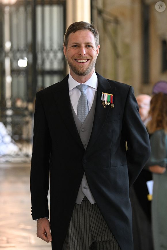 Le prince Leka II lors du mariage religieux de Maria Francisca de Bragança et Duarte de Sousa Araújo Martins à la Basílica Palácio de Mafra à l'intérieur du Palácio Nacional de Mafra, Portugal, le 7 octobre 2023.
© Lagencia / Bestimage