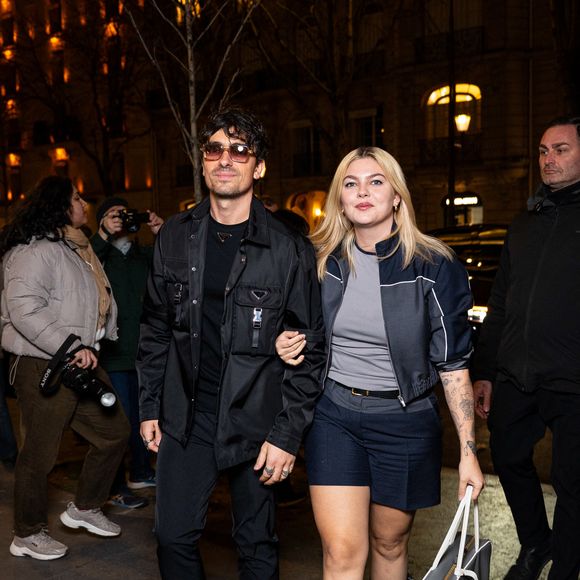 Louane Emera et son fiancé Florian Rossi à l'after party de la maison Miu Miu au club Gigi à Paris pendant la fashion week (PFW) le 11 mars 2025.

© Perusseau / Da Silva / Bestimage