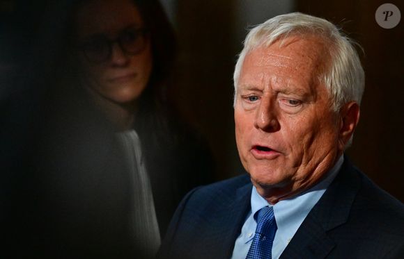 Procès du braquage de Kim Kardashian - L'avocat de K.Kardashian, Michael Rhodes en conférence de presse à la sortie du procès de la rue tronchet des "Papys braqueurs" au palais de justice de Paris, France, le 13 mai 2025. © Clovis-Liewig/Bestimage