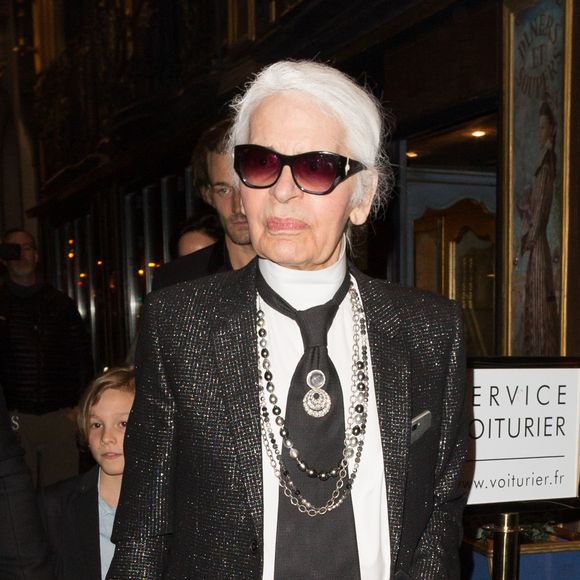 Karl Lagerfeld au restaurant Lapérouse pour la soirée V Magazine à Paris le 7 mars 2017.

©BestImage