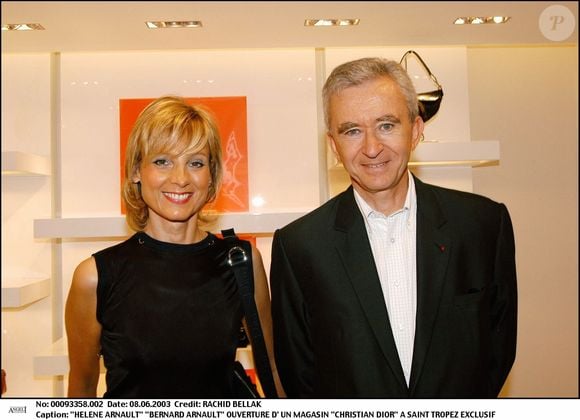 Hélène et Bernard Arnault lors de l'ouverture d'une boutique Christian Dior à Saint-Tropez. RACHID BELLAK / BESTIMAGE