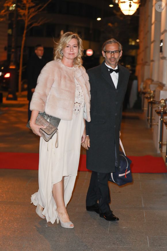 Paul Belmondo et Luana Belmondo - Les célébrités arrivent à la 25ème édition du bal des débutantes à l'hôtel The Peninsula à Paris le 25 novembre 2017.