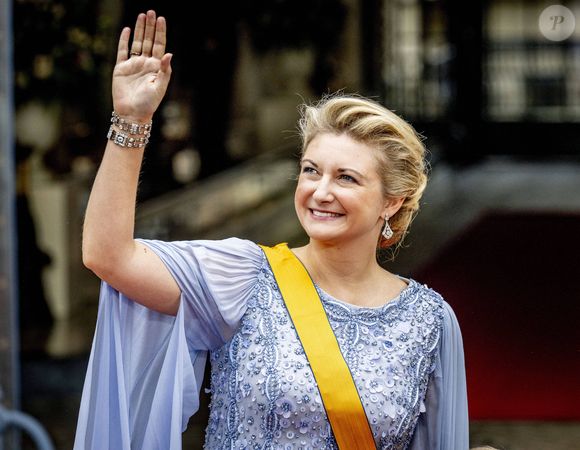 La grande-duchesse Stéphanie de Luxembourg (de Lannoy) lors des festivités marquant le changement de souverain au Luxembourg, premier jour à Luxembourg-Ville, le 3 octobre 2025.
Photo : Dana Press / Bestimage