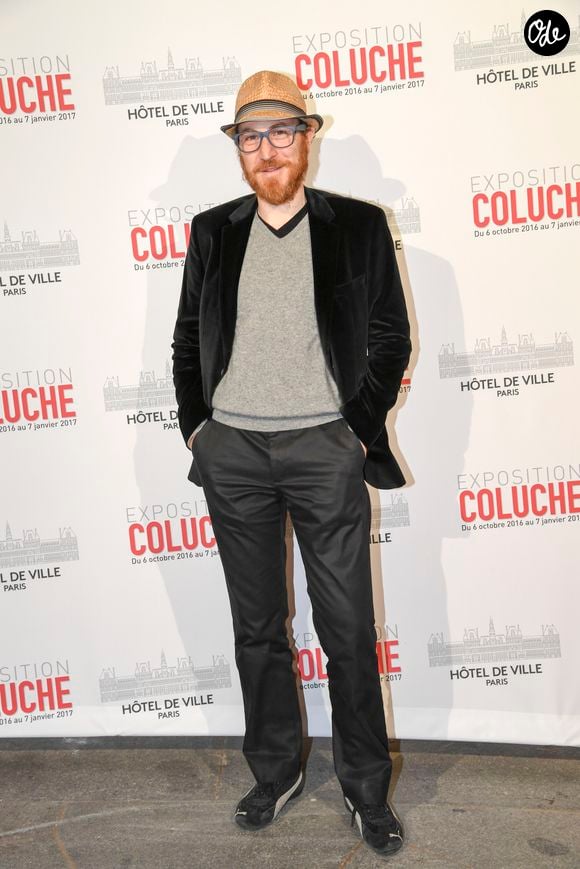Marius Colucci au vernissage presse de l'exposition "Coluche" à l'Hôtel de Ville de Paris le 5 octobre 2016. Crédit : Pierre Perusseau/Bestimage