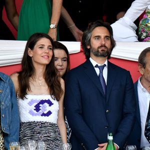 No Tabloïds - Charlotte Casiraghi et son mari Dimitri Rassam durant la dernière soirée de la 17eme édition du Longines Global Champions Tour à Monaco, le 1er juillet 2023 sur le port de Monaco, pour le Longines Global Champions. C'est le français Julien Épaillard qui a remporté le Longines Global Champions Tour Grand Prix du Prince de Monaco, doté de 1,5 millions d'euros, suivi par Harrie Smolders et Jane Sadran. © Bruno Bebert/Bestimage