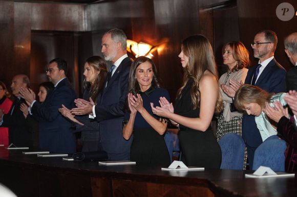 Le roi Felipe VI, la reine Letizia, la princesse héritière Leonor et la princesse Sofia assistent au concert de clôture de la 33ème Semaine musicale à Oviedo. Photo by LALO YASKY / BESTIMAGE