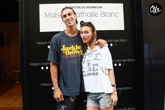Raphaël le Friant (fils de Bob Sinclar) et sa soeur Paloma - Inauguration du showroom de Nathalie Blanc à Paris, France, le, 19 juin 2025.

© Christophe Clovis / Bestimage