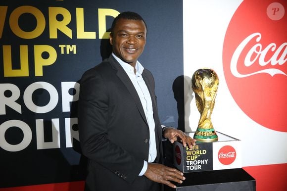 Marcel Desailly participe à la soirée Coca Cola de France 98 au Georges à Paris, France, le 20 mars 2018. Photo by Jerome Domine/ABACAPRESS.COM