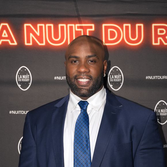 Teddy Riner prépare son retour à la compétition avec les Jeux olympiques de Los Angeles 2028 en ligne de mire.

Teddy Riner - La nuit du rugby à l'Olympia de Paris. © Florian Lavielle/Bestimage
