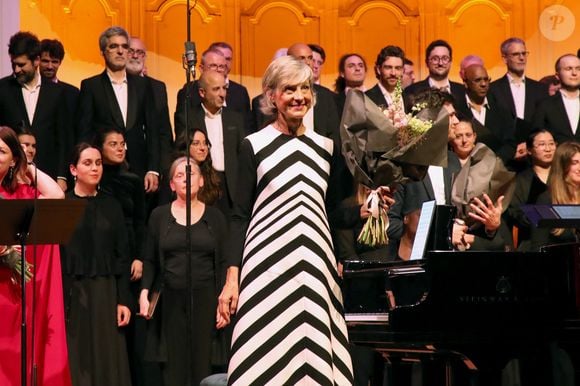 Exclusif - La pianiste Hélène Mercier-Arnault et le cœur de l'orchestre de Paris - Concert : " La 9ème Symphonie de Beethoven-Liszt " en version exceptionnelle pour 2 pianos, coeur et solistes, à la Salle Gaveau à Paris, France, le 14 Mai 2025.

© Bertrand Rindoff / Bestimage