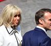 Brigitte Macron a pu compter sur le soutien indéfectible de son mari, Emmanuel Macron. 

Le président Emmanuel Macron et Brigitte Macron - Cérémonie du 145ème défilé militaire du 14 juillet, jour de la Fête Nationale, avenue des Champs-Elysées à Paris.
© Christian Liewig / Bestimage