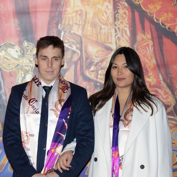 Louis Ducruet et sa femme Marie - Arrivées lors du 45e Festival International du Cirque de Monte Carlo sous le chapiteau Fontvieille à Monaco le 20 janvier 2023. © Olivier Huitel/Pool/Bestimage