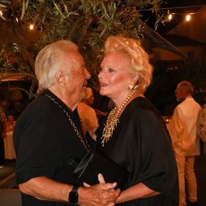 Massimo Gargia et la princesse Béatrice de Bourbon des Deux-Siciles lors de la fête d'anniversaire de M.Gargia (85 ans)  à l'Hôtel de Paris à Saint-Tropez le 20 août 2025.

© Franz Chavaroche / Bestimage