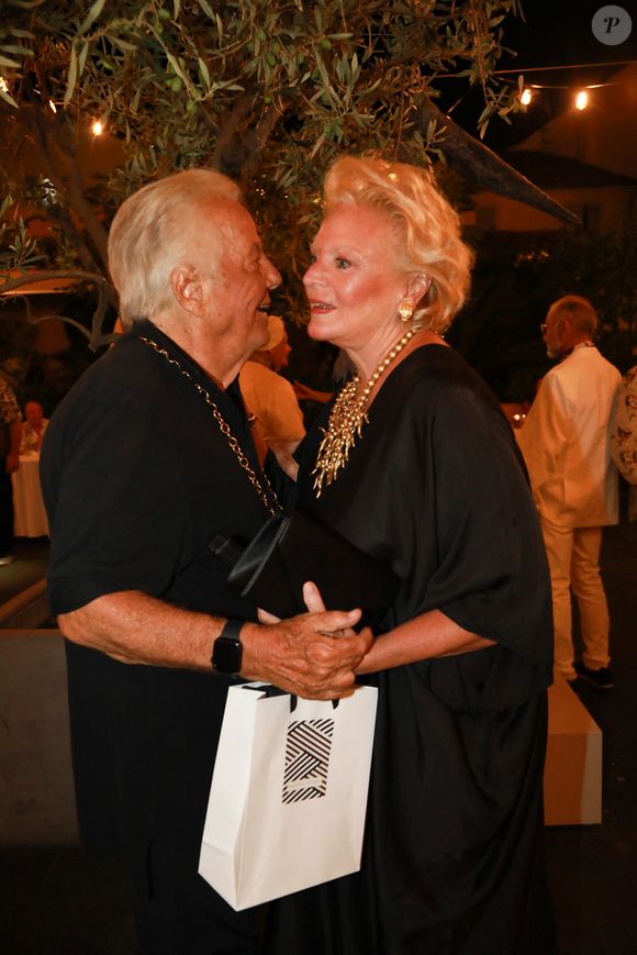 Massimo Gargia et la princesse Béatrice de Bourbon des Deux-Siciles lors de la fête d'anniversaire de M.Gargia (85 ans)  à l'Hôtel de Paris à Saint-Tropez le 20 août 2025.

© Franz Chavaroche / Bestimage
