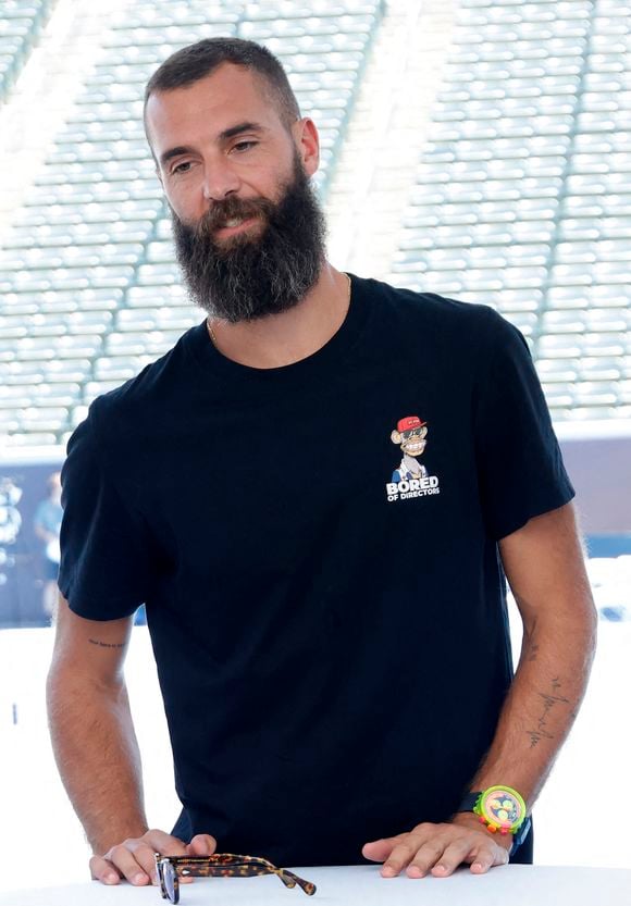 La rupture a donc été compliquée 
Benoit Paire, Conférence de presse de The Ultimate Tennis Showdown au Dignity Health Sports Park à Carson, CA, USA le 20 juillet 2023. Photo Fati S/ABACAPRESS.COM