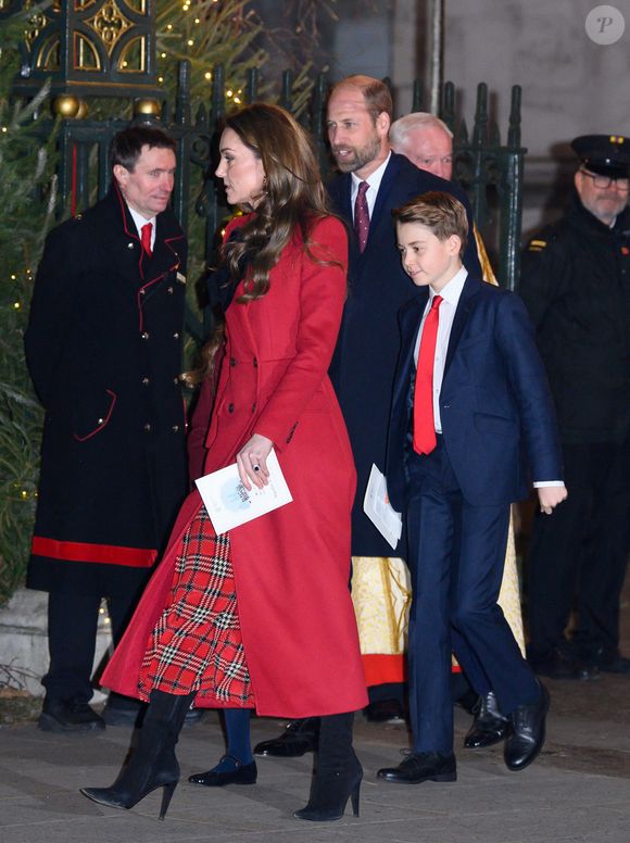 Catherine (Kate) Middleton, princesse de Galles, Le prince William, prince de Galles, Le prince Louis de Galles - La famille royale d'Angleterre assiste à la messe "Together At Christmas Carol" à l'abbaye de Westminster à Londres, Royaume-Uni le 6 Décembre, 2024