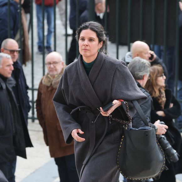 Apolline de Malherbe - Arrivées à la cérémonie religieuse en hommage à Rolland Courbis dans l'église de la Madeleine à Paris, France, le 14 janvier 2026. © Jacovides-Moreau/Bestimage