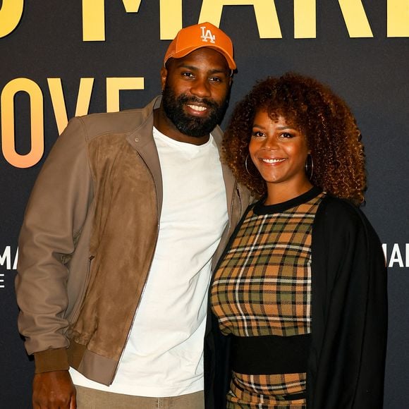 Info - Teddy Riner presentera l'adaptation de l'émission de téléréalité "Love Is Blind" avec sa femme - Teddy Riner et sa femme Luthna Plocus - Première du film "Bob Marley One Love" au Grand Rex à Paris le 1 fevrier 2024. © Coadic Guirec/Bestimage